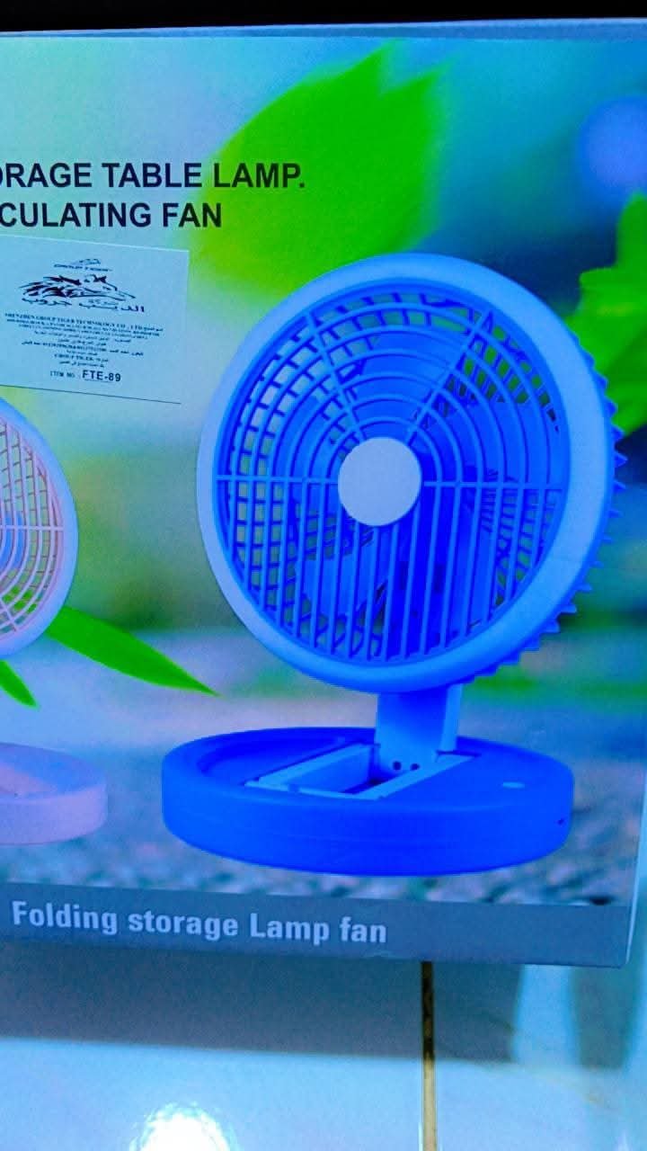 مروحة مكتب مع إضاءة LED